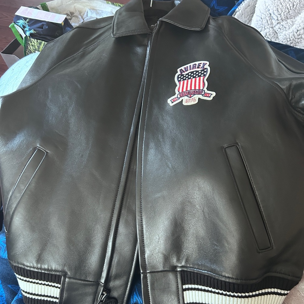 Avirex Men's Black Leather Jacket